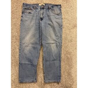 Urban Pipeline Jeans Mens 42x32 Blue Light Wash Straight Leg Denim Pants *